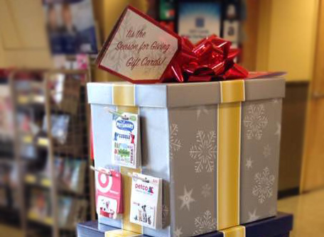 Gift card holder present display