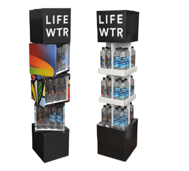 <h4>PepsiCo LIFE WTR Stacked Cube Display</h4>