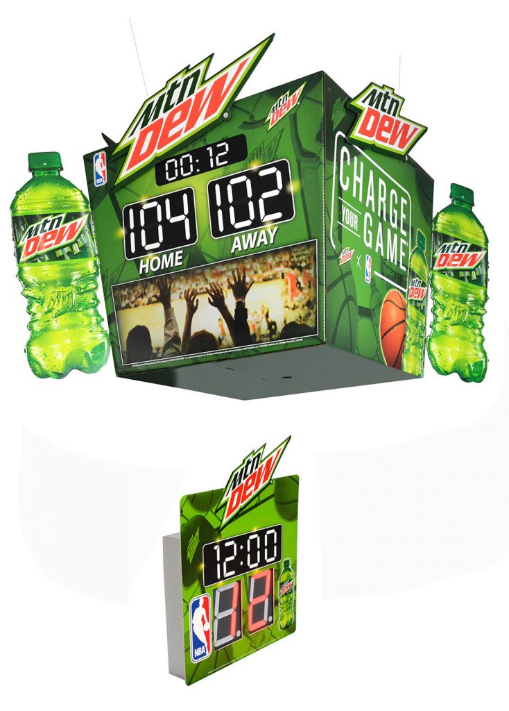 <h4>Silver: Mountain Dew NBA Scoreboard and Countdown Clock</h4>