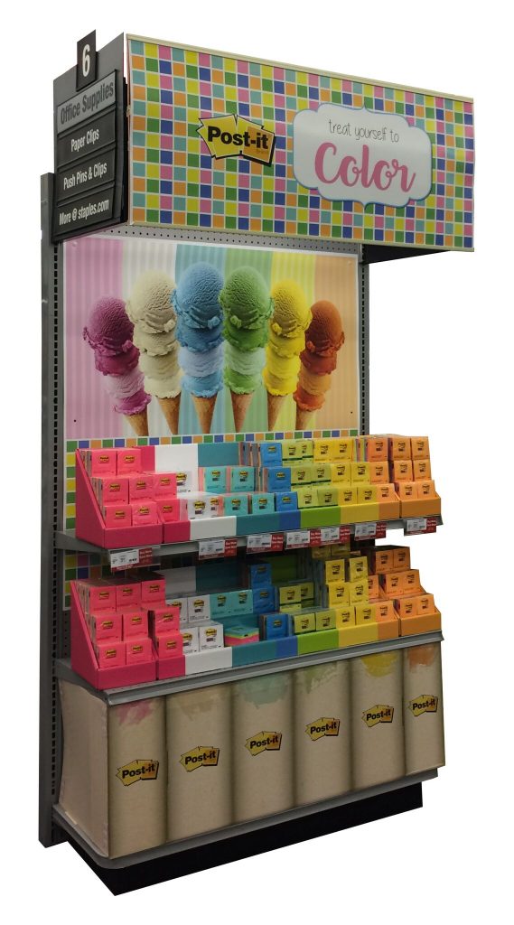 <h4>3M PostIt Treat Yourself to Color Endcap</h4>
