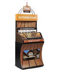 wooden floor display