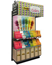 post-it office supply display stand