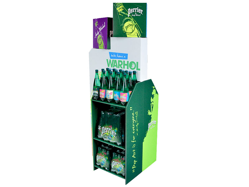 Perrier multi-tiered stacker display