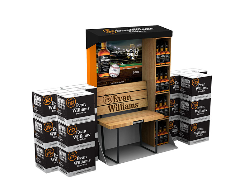 Evan Williams wooden dugout display