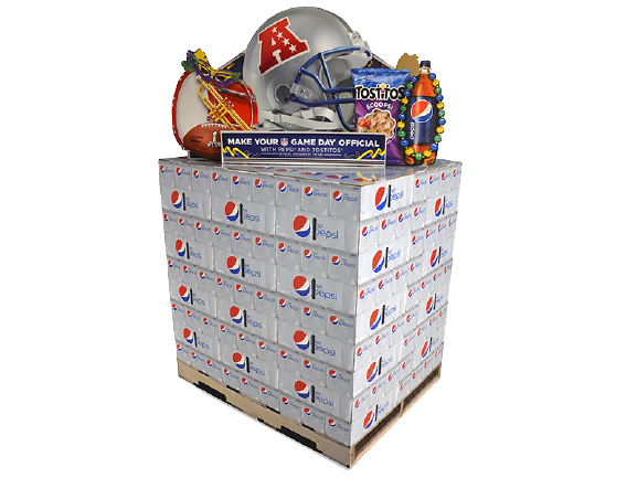 Pepsi Super Bowl Pallet Display