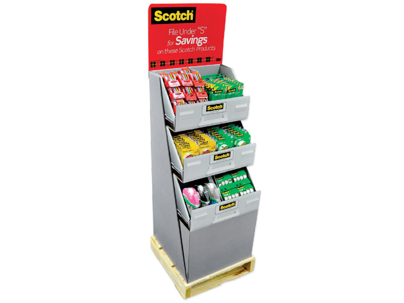 3M Scotch multi-tiered display