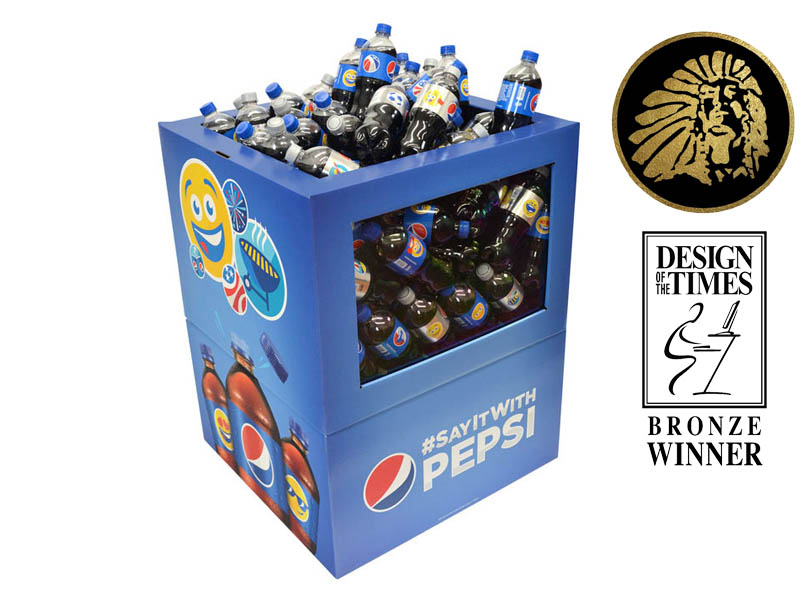 award winning pepsi dump bin display