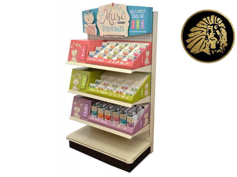 Muse multi-tiered pet food display