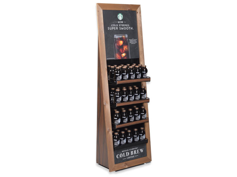 permanent wood Starbucks display