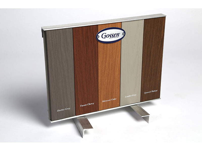 Gossen wood decking sample display stand