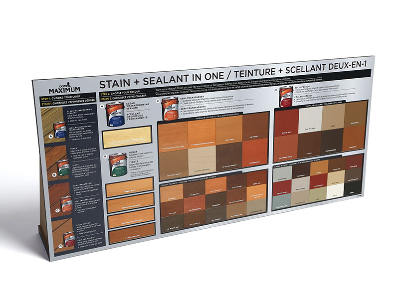 stain sample kit display