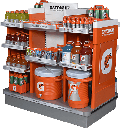 Gatorade pallet floor display rack