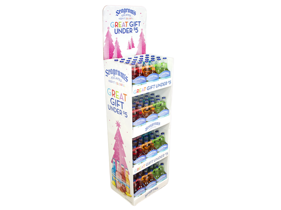 Seagrams case stacker display