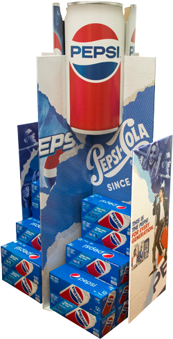 Pepsi case stacker display