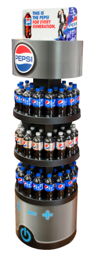 Pepsi speaker tower floor display