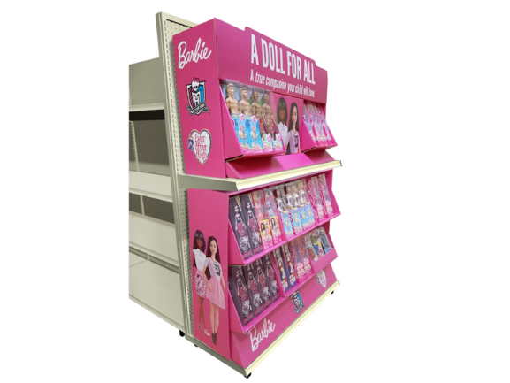 Barbie mattel end cap display