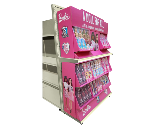 Barbie mattel end cap display