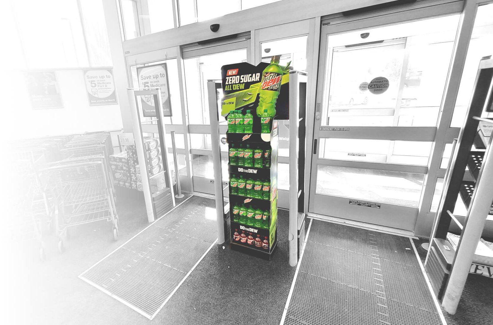 Floor display stand for beverages and soda