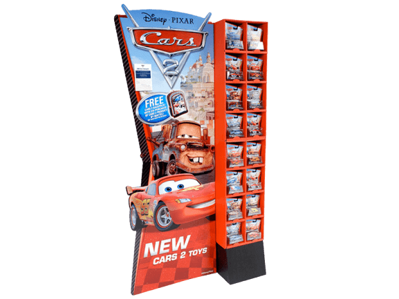 Cars 2 toy floor display