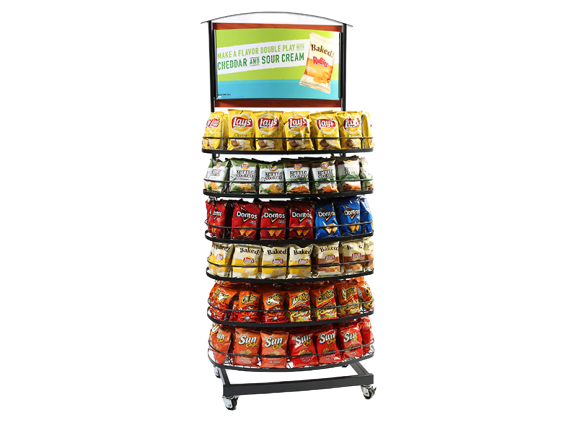 Subway chip wire display rack