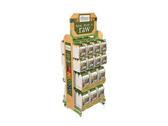 mobile food display rack
