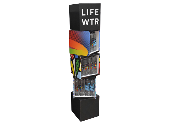 Life Wtr multi-tiered floor display