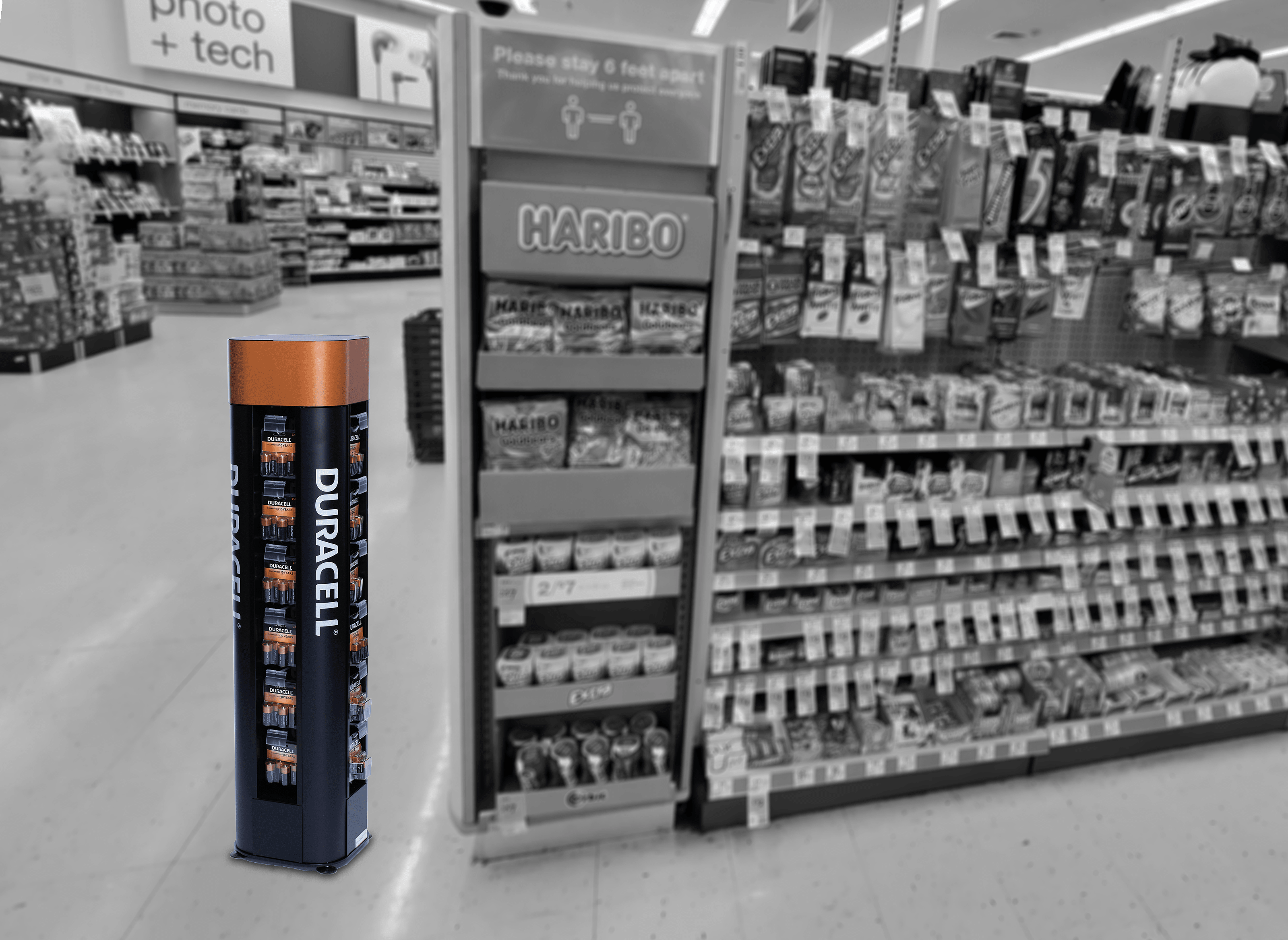 Duracell battery metal retail display