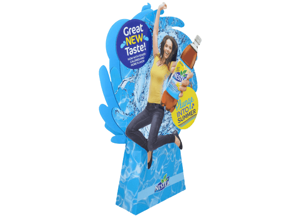 Nestea standee display transparent