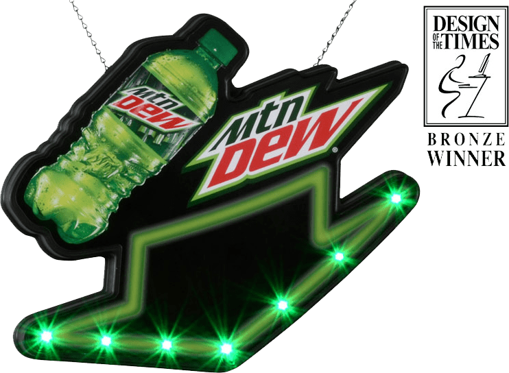 Mountain Dew signage display