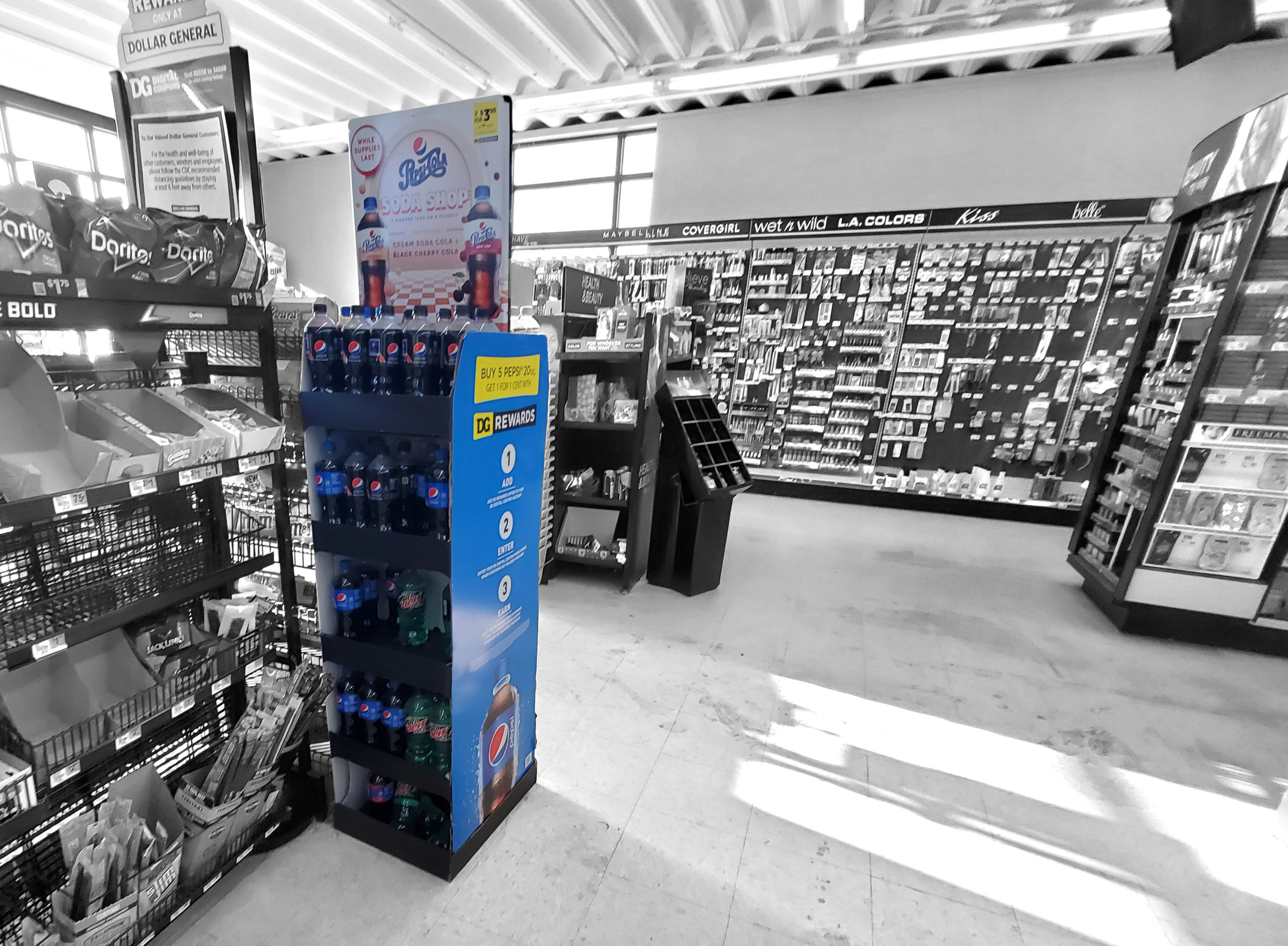 Custom beverage floor displays stand for Pepsi