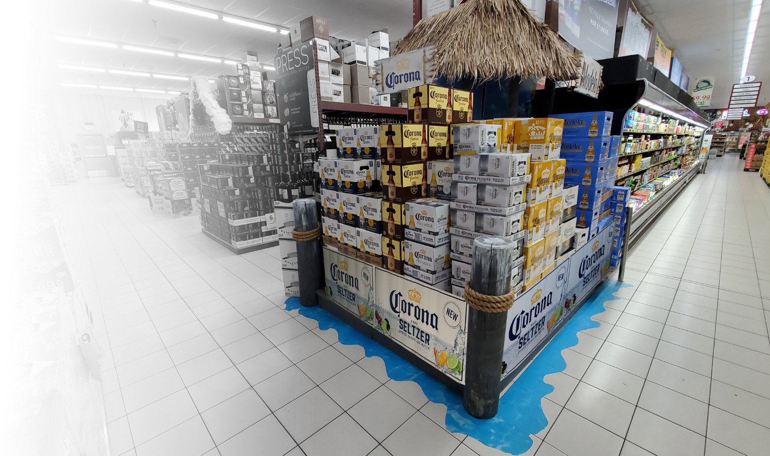 corona pallet display with base wrap