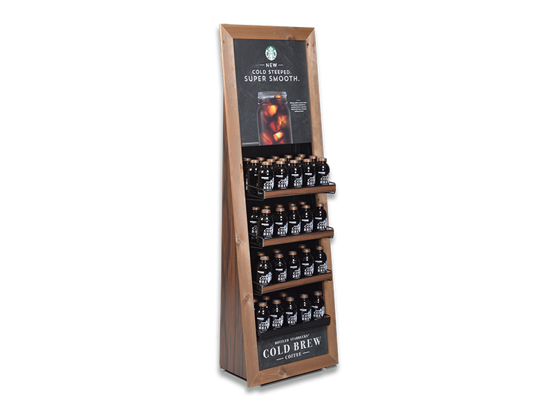 starbucks wooden cold brew display