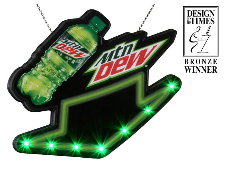 Mtd Dew award winning sign