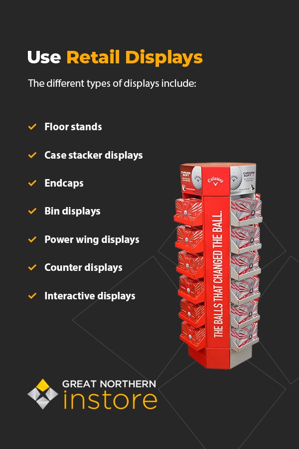 Different types of retail display types
